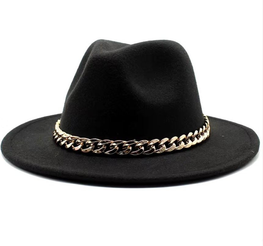 Chapeau Fedora avec chaine