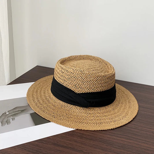 Chapeau style borsalino en fibre naturelle