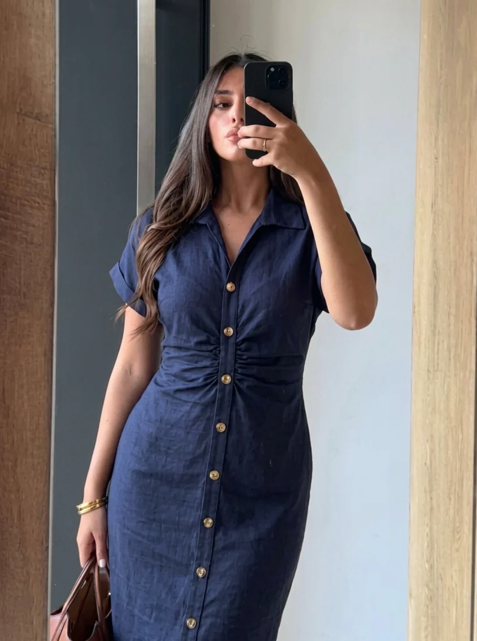 Robe Chemise Élégante Terracotta
