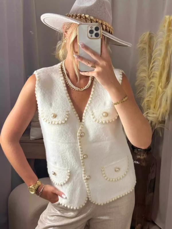 Cardigan Chanel Blanc