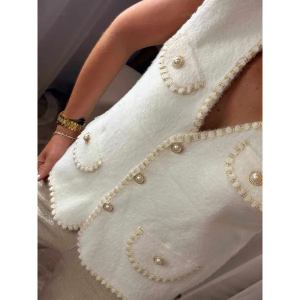 Cardigan Chanel Blanc – Image 3